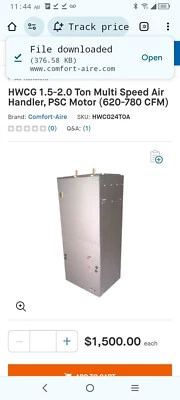 comfort Air hwcg24toa, 2-ton central heat and air unit - Image 1 of 4
