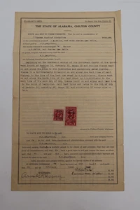 STATE OF ALABAMA CHILTON COUNTY WARRANTY DEED 1942 - Picture 1 of 4