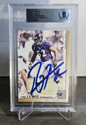 Ravens Ray Lewis Authentic Signed 2002 Pacific #16 Auto Card Autographed - Image 1 of 2