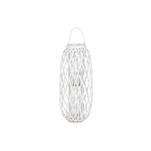 SanLov Portacandele Luce Vento SanLov Bianco Cesto Vetro 34 X 34 X 80 Cm - Foto 1 di 5