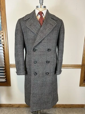 ABRIGO DE TWEED VINTAGE KUPPEHEIMER PESADO 100 % LANA DOBLE BOTONADURA TALLA 42 Foto 1 de 4