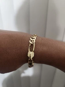 figaro bracelet 22K gold Filled - Picture 1 of 6