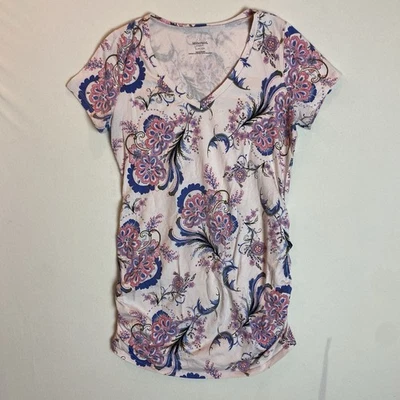 Motherhood Maternity SS Top Blouse T-Shirt Floral Pink S - Image 1 of 4