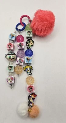 Correa de teléfono con cuentas hecha a mano/dije de bolso DIJE DE MONEDERO/POWER PUFF NIÑAS DIJES Foto 1 de 3