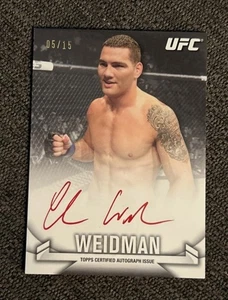 2013 Topps UFC Knockout Auto /15 Chris Weidman - Picture 1 of 2