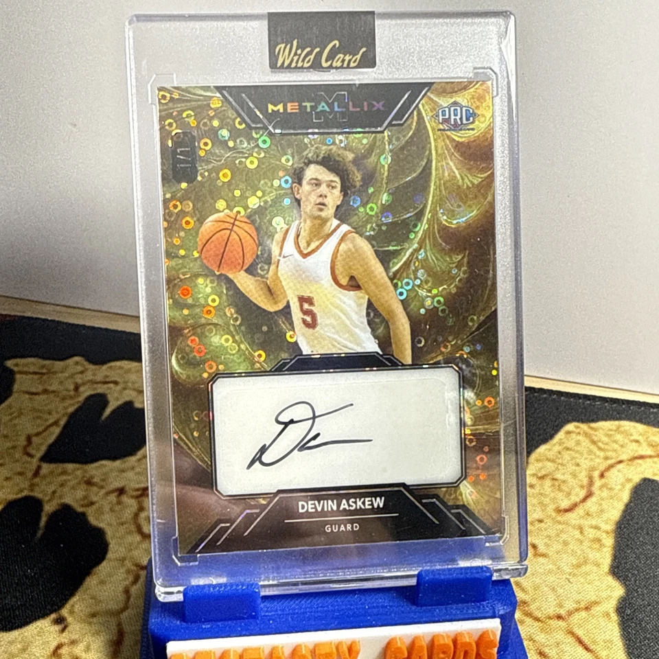 2024 Wild Card Metallix Devin Askew Gold Disco Auto 1/1 PRC - Image 1 of 3
