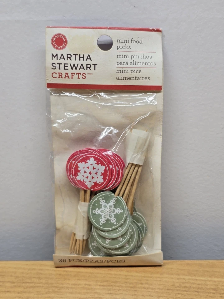 Cupcake Martha Stewart Artesanía Navidad Vacaciones Copo de Nieve Mini Selecciones 36 Piezas Foto 1 de 4