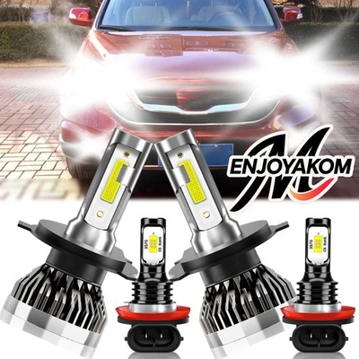 For Honda CR-V 2002-2014 LED Headlight Combo+ Fog Light Bulbs Kit 6000K White - Image 1 of 4