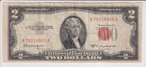 BANCONOTA DUE DOLLARI FEDERAL RESERVE STATI UNITI D'AMERICA SERIE 1953 C BANCONOTA DA 2 DOLLARI - Foto 1 di 2