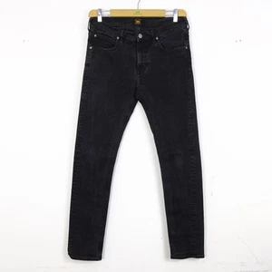 Lee Luke Jeans Uomo Taglia W34 L34 Cotone Denim Nero Moderno Casual Pratico Logo - Photo 1/5