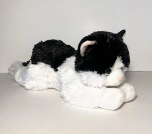 Aurora Flopsie “Oreo” Black & White Tuxedo Cat Plush Green Eyes Stuffed Animal - Picture 1 of 9
