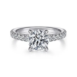2.40 Ct Round Cut Wedding Ring IGI Certified Lab Created Diamond 950 Platinum - Picture 1 of 8