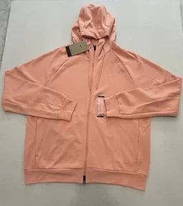 Nike Dri-FIT Hoodie Mens Large Orange Full Zip UPF 40 Training Jacket FZ0967-844 - Picture 1 of 8