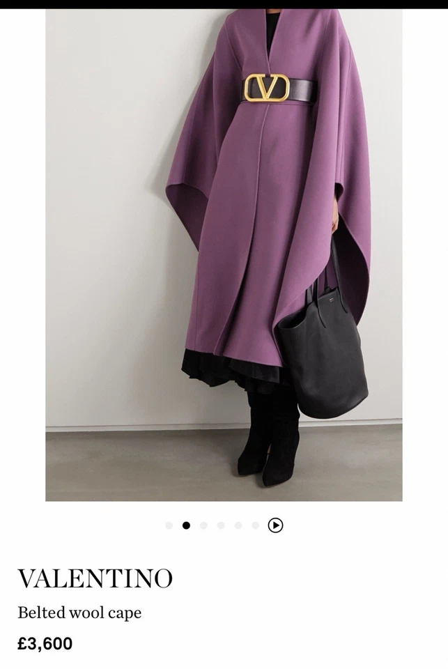 VALENTINO Belted wool Purple Cape  (BRAND NEW WITH TAGS) - Image 1 of 4