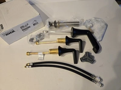 科勒 22020-4-BL 洗发水龙头钢化宽 1.2 GPM 哑光黑色 NOS — 第 1/4 张图片