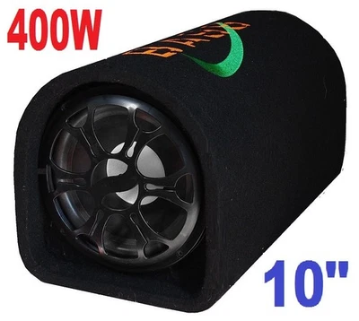 SHARD-LAB SUBWOOFER AMPLIFICATO AUTO COFANO BAZOOKA A TUBO 400W WOOFER 26 CM 10" POLLICI