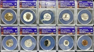 2018-S US Mint Silver Reverse Proof 10 Coin Set ANACS PR70 DCAM - Picture 1 of 5