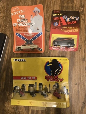 Lote diecast vintage ERTL TV/película furgoneta A-Team, jefe Hogg, Dick Tracy Foto 1 de 4