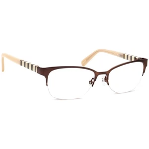 Kate Spade Eyeglasses Valary 0W94 Brown/Beige Stripe Half Rim Frame 51[]16 135 - Picture 1 of 6
