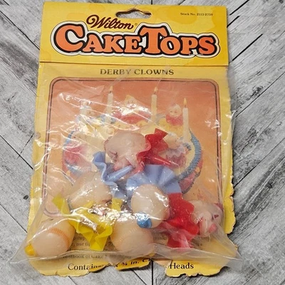 Topper de pastel vintage Derby payasos años 80 Wilton CakeTops 6 piezas Foto 1 de 4