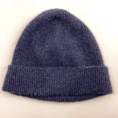 J.Crew Reciclado Poliéster Azul Invierno Puño Sombrero Suave Foto 1 de 4