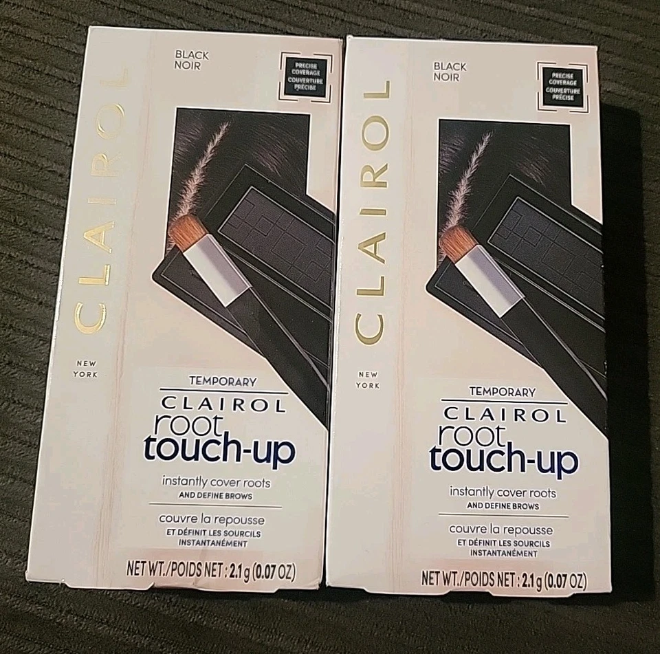 2 Clairol Black Temporary Root Touch-up Powder Define Brows