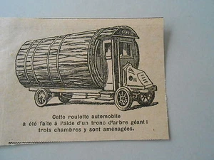 Roulotte Automobile à l'aide d'un tronc d'arbre géant 3 chambres Print 1928 - Picture 1 of 1