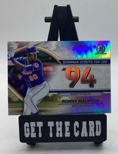 2023 Bowman Chrome RONNY MAURICIO #BTP-94 Bowman Scouts' Top 100 Insert Mets - Bild 1 von 2