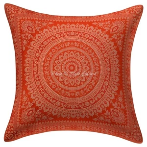 Brocade Jacquard Floor Pillows Cases Boho Car Boho Room Decorative Cushion Cover - Picture 1 of 5