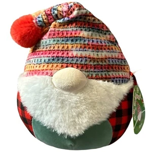 Rare Squishmallows Banu Gnome Plush 8” Plaid Hat Soft Stuffed Animal Kellytoy - Picture 1 of 8