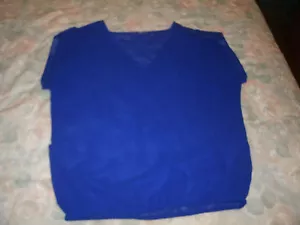 Charlott Russe Damas Azul Sin Mangas Cuello en V Vestido Transparente Talla Méd. - Imagen 1 de 5
