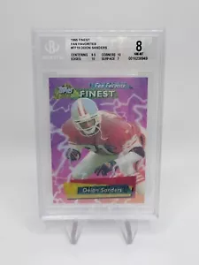 1995 Topps Finest Fan Favorite Deion Sanders #FF19 Graded BGS 8 - Picture 1 of 6