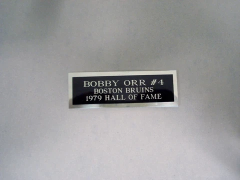 Bobby Orr Nameplate For An Autographed Hockey Card Plaque Or Puck Cube 1X3 Cover