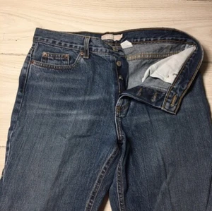 J Crew Jeans Womens 10P Straight Blue Denim Button Fly Relaxed Made USA - Picture 1 of 10