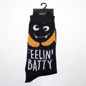 1 pair Socks Feeling Batty Halloween Bat Ears women vampire black fun Jo-Ann - Picture 1 of 5