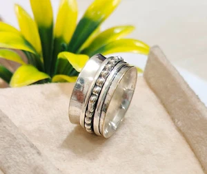 Spinner Ring Designer Daumen Bandring 925 Sterling Silber Geschenkring alle Größen - Bild 1 von 6