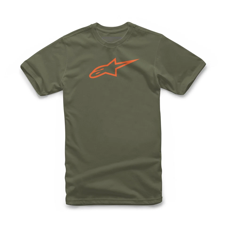 Alpinestars Mens Cotton SS T-Shirt ~ Ageless Classic Military Orange - Image 1 of 1