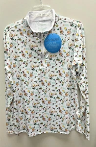 San Soleil Women's Multicolor LS 1/4 Zip Pullover Golf Shirt UV 50 Size L - NWT - Picture 1 of 8