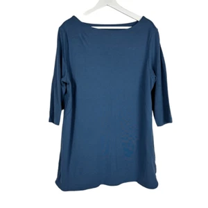 J. Jill 2X Blue Ponte Tunic Top - Picture 1 of 5