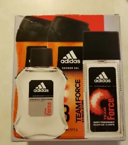ADIDAS TEAM FORCE DESPUÉS DEL AFEITADO, 2 BOTELLAS DE GEL DE DUCHA 3 EN 1 Y FRAGANCIA CORPORAL - Imagen 1 de 6