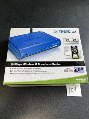 TRENDnet TEW-432BRP 54 Mbps 4-Port 10/100 Broadband Wireless Firewall Router-New - Image 1 of 4