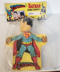 SUPERMAN 1965 Ideal Toy Hand Puppet RARE Factory SEALED Super Rare Muscular - Picture 1 of 15
