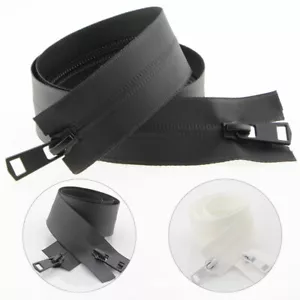 5# Double Sliders Open-end Zipper Waterproof Nylon Zips Clothing Bag us Sewing - Picture 1 of 17