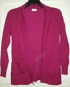 NEU Burgunderrot vorne offen CIELO Strickjacke mit Taschen Damen SMALL - Bild 1 von 3