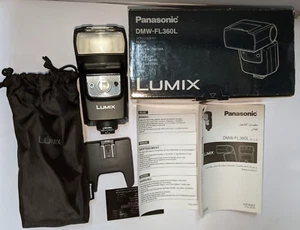 Flash Panasonic Lumix DMW-FL360L con caja original, manual y bolsa ~ para piezas - Imagen 1 de 19