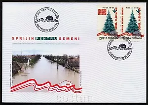 2005 Pine Tree,Flood,House in water,Hochwasser,Forest,surcharge,Romania,5937/FDC - Picture 1 of 1