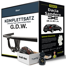 Produktbild - Für DACIA Sandero II Anhängerkupplung starr +eSatz 7pol uni. 10.2012-10.2016 Kit