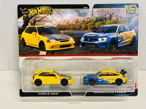 HTF Hot Wheels Premium Honda Spoon 99 Civic Type R EK9 & Civic Type R 2 Pack NIP - Picture 1 of 3