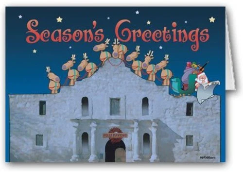 STONEHOUSE COLLECTION The Alamo, San Antonio Texas Christmas Card- 18 Count - 40015