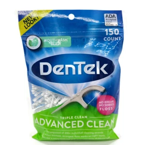 DenTek Triple Clean Advanced Clean Flossers 150 Count New Sealed Free Shipping - Picture 1 of 4
